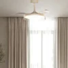 Plafón ventilador con luz Glass - Mantra - Aspas retráctiles transparentes, LED regulable y mando a distancia