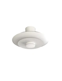 Plafón ventilador con luz Kyoto - Mantra - Ventilador blanco con aspas transparentes, luz regulable y motor ultrasilencioso