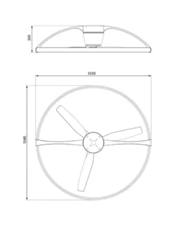 Plafón ventilador Nepal, by José Ignacio Ballester - Mantra - SMART y silencioso, diseño moderno