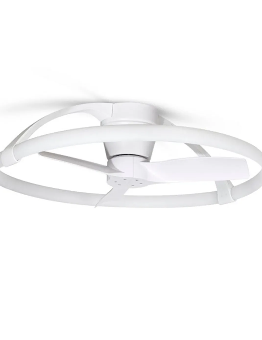Plafón ventilador Nepal, by José Ignacio Ballester - Mantra - SMART y silencioso, diseño moderno, blanco/negro