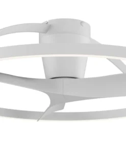Plafón ventilador Nepal II - Mantra - Ventilador de aro blanco, diseño contemporáneo y ultrasilencioso