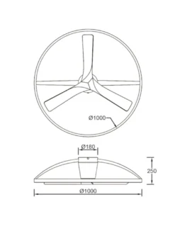 Plafón ventilador Nepal II - Mantra - Aro decorativo, acabado blanco y madera y luz regulable