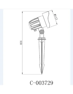Proyector con piqueta Cobra - Iberlamp - Lámpara de exterior antracita