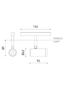 Proyector de carril Coco 48V Super Spot - Arkoslight - Foco orientable LED