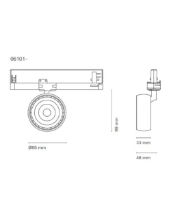 Proyector de carril Eye - Nexia - Foco orientable LED