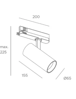 Proyector de carril Tent - FORLIGHT - Lámpara orientable LED