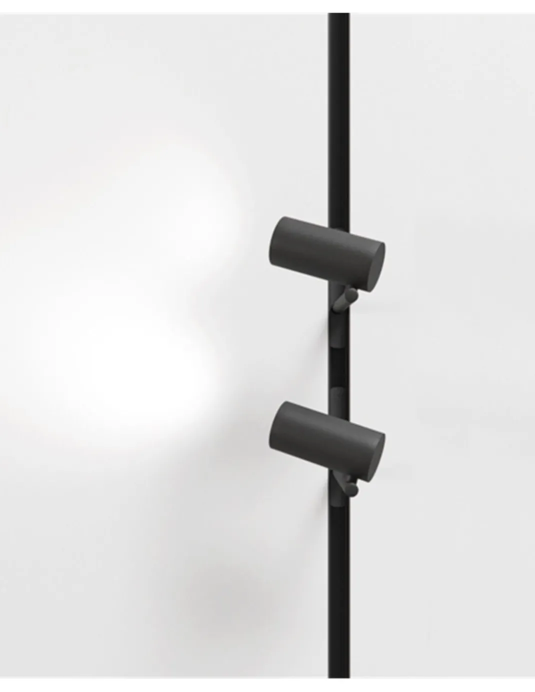 Proyector de carril 48V Dot – Beneito & Faure – Lámpara LED 2700K/3000K, Cabezal orientable 355º, Acabados: blanco/negro