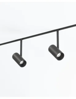 Proyector de carril 48V Dot – Beneito & Faure – Lámpara LED 2700K/3000K, Cabezal orientable 355º, Acabados: blanco/negro