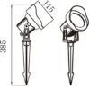 Proyector de exterior Cobra - Iberlamp - Lámpara con estaca orientable