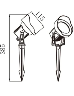 Proyector de exterior Cobra - Iberlamp - Lámpara con estaca orientable