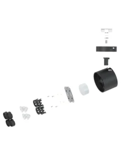 Proyector de techo de superficie Hera FS - Conalux - Lámpara orientable negra LED