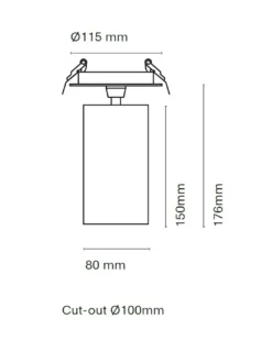 Proyector de techo empotrable Sutil - Nexia - Foco orientable LED
