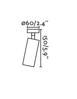 Proyector de techo/pared Stan - Faro - Lámpara orientable en blanco o negro