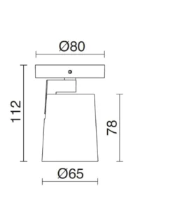 Proyector de techo Ten - Novolux Lighting - Lámpara de superficie orientable