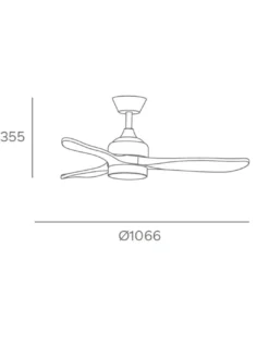 Ventilador con luz Calar - FORLIGHT - Ventilador ultrasilencioso, blanco y madera, LED regulable