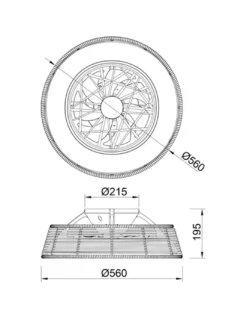 Ventilador con luz Indonesia Mini – Mantra – Plafón de ratán, LED regulable con mando a distancia, 4 velocidades