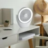 Ventilador de sobremesa Travel - AJP - Mini Ventilador portátil con luz regulable, batería y conexión USB