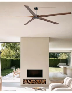 Ventilador de techo Bigwood 24 XXL - Faro - Palas de madera FSC de nogal, motor DC