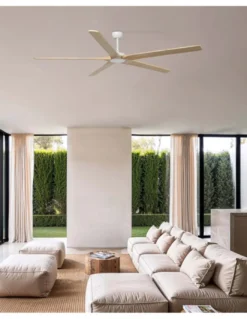 Ventilador de techo Bigwood 20 XL - Faro - Ventilador Smart Tuya, palas de madera de pino