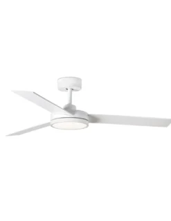 Ventilador de techo con luz Barth - Faro - Ventilador blanco, ultrasilencioso