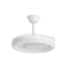 Ventilador de techo con luz Bribón - AJP - Blanco con difusor decorativo, aspas retráctiles y modo brisa