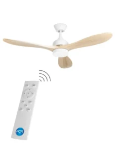 Ventilador de techo con luz Calar - FORLIGHT - Palas de madera, LED regulable