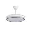 Ventilador de techo con luz Dublin - AJP - Aspas retráctiles en madera oscura con mando a distancia y luz regulable