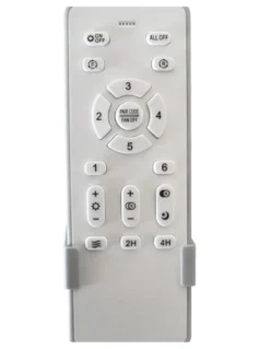 Ventilador de techo con luz Esla - ALG - Aspas retráctiles en blanco con mando a distancia y motor ultrasilencioso