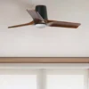 Ventilador de techo con luz Heywood Tub LED S - Faro - Ventilador DC con palas nogal