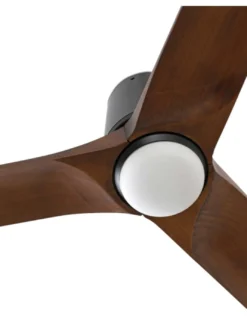 Ventilador de techo con luz Heywood Tub LED L - Faro - Ventilador DC de nogal