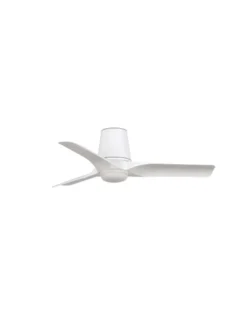 Ventilador de techo con luz Hey Tub LED S - Faro - Diseño blanco, motor DC
