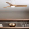 Ventilador de techo con luz Heywood Tub LED S - Faro - Ventilador DC con palas de pino