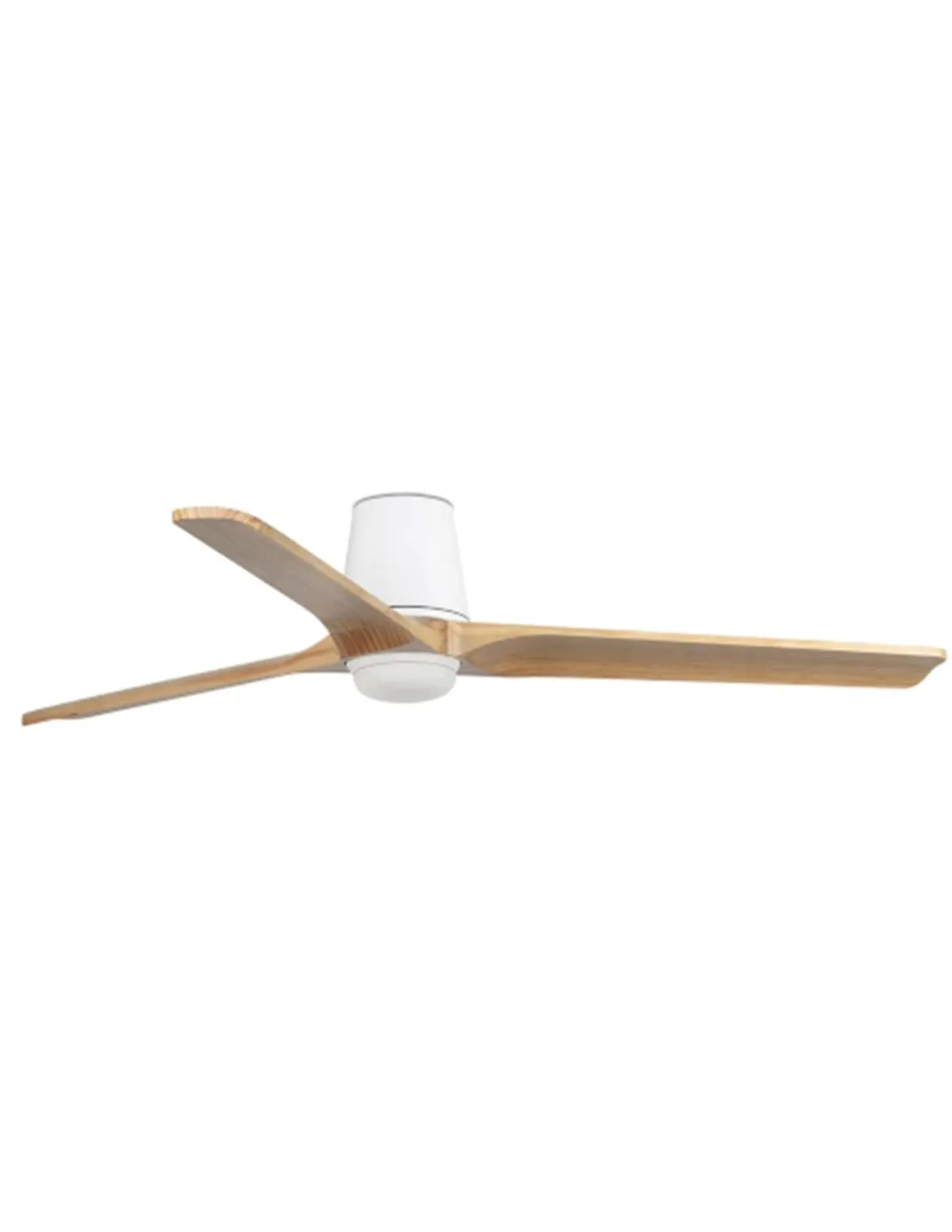 Ventilador de techo con luz Heywood Tub LED L - Faro - Ventilador DC de pino