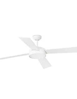 Ventilador de techo con luz Hydra - Faro - Ventilador blanco ultrasilencioso