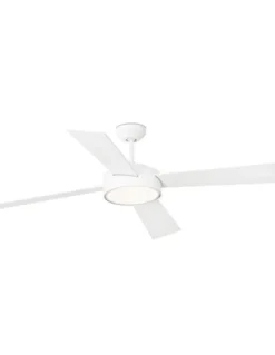 Ventilador de techo con luz Hydra - Faro - Ventilador blanco ultrasilencioso