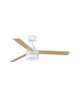 Ventilador de techo con luz Ice - Faro - Ventilador con altavoz, palas reversibles