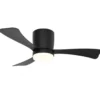 Ventilador de techo con luz Kent - AJP - Ventilador LED silencioso, color negro