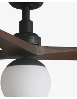 Ventilador de techo con luz Klim Smart L - Faro - Ventilador DC, palas nogar oscuro