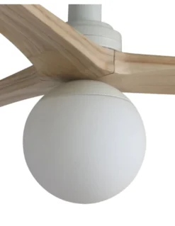 Ventilador de techo con luz Klim Smart S - Faro - Ventilador inteligente y silencioso, luz bola