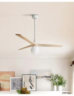 Ventilador de techo con luz Klim Smart M - Faro - Ventilador inteligente y silencioso, luz bola