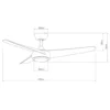 Ventilador de techo con luz LED Támesis - ALG - Blanco con aspas de madera y mando a distancia