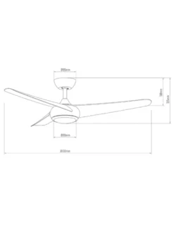 Ventilador de techo con luz LED Támesis - ALG - Blanco con aspas de madera y mando a distancia