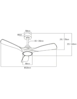 Ventilador de techo con luz Nalón - ALG - Aspas de madera, motor ultrasilencioso y mando a distancia