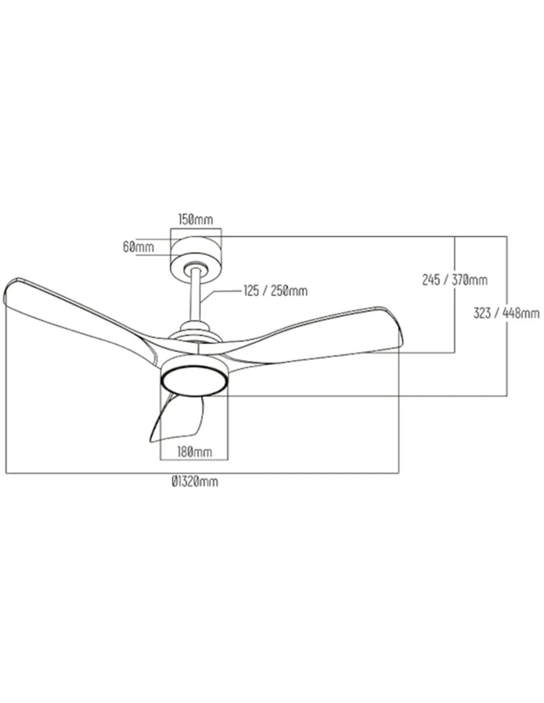 Ventilador de techo con luz Nalón - ALG - Aspas de madera, motor ultrasilencioso y mando a distancia