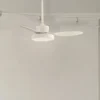 Ventilador de techo con luz Nilo Mini - ALG - Ventilador blanco con 3 palas fijas y motor ultrasilencioso