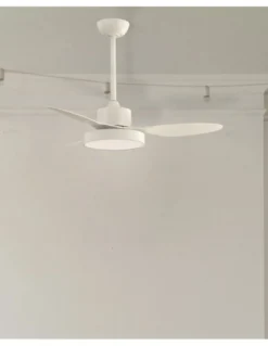 Ventilador de techo con luz Nilo Mini - ALG - Ventilador blanco con 3 palas fijas y motor ultrasilencioso