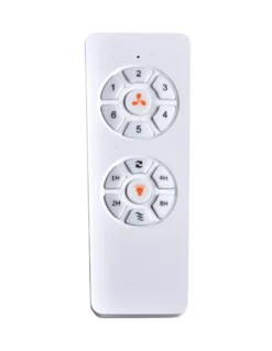 Ventilador de techo con luz Nilo - ALG - Palas fijas efecto madera con acabado blanco y función verano/invierno