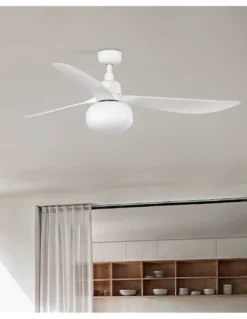 Ventilador de techo con luz Outwood L - Faro - Ventilador Smart (Tuya), blanco, apto para exterior