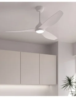 Ventilador de techo con luz Pam - FORLIGHT - Ventilador blanco, LED regulable