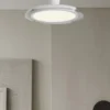Ventilador de techo con luz Qatar - AJP - Aspas retráctiles en blanco con modo brisa y luz regulable